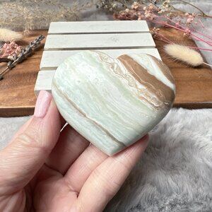 Gorgeous Small Caribbean Calcite Heart Carving